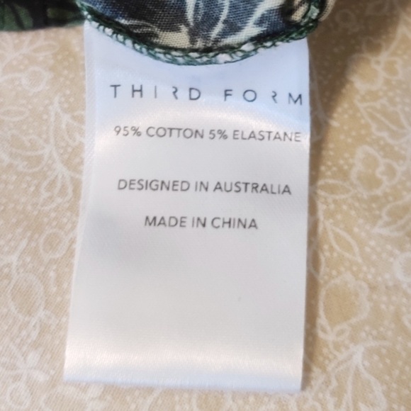 NWT THIRD FORM Garden Party Button Down Top Cutout Open Back Size US 6 - Picture 7 of 12